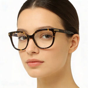 Marc Jacobs MJ 1072 Square Eyeglasses for Women — interior view, Acetate frame detail