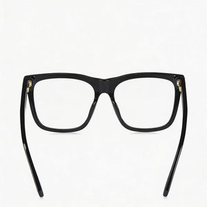 Marc Jacobs Mj 1084 Rectangle Eyeglasses Women — side view, Black Plastic temples