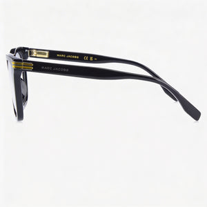 Marc Jacobs Mj 1084 Rectangle Eyeglasses Women — side view, Black Plastic temples