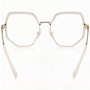 Marc Jacobs Mj 1092 Oval Eyeglasses Women — side view, White Metal temples