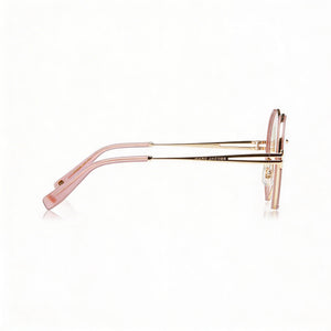 Marc Jacobs Mj 1093 Round Eyeglasses Women — side view, Gold Metal temples