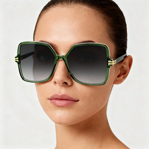 Marc Jacobs MJ 1105/S Square Sunglasses Women — side view, Non-Polarized Dark Grey Shaded lens
