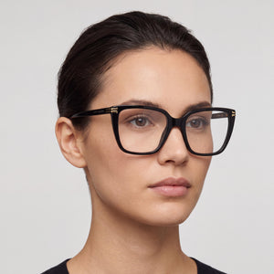 Marc Jacobs Mj 1107 Rectangle Eyeglasses for Women — interior view, Plastic demo lenses