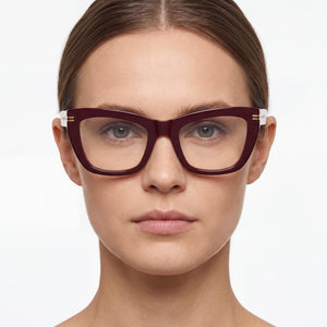 Marc Jacobs Mj 1114 Rectangular Eyeglasses for Women — interior view, Polycarbonate demo lenses