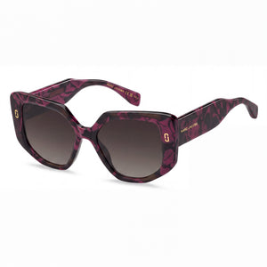Marc Jacobs MJ 1116/S Violet Rectangle Sunglasses for Women, Brown Shaded lens