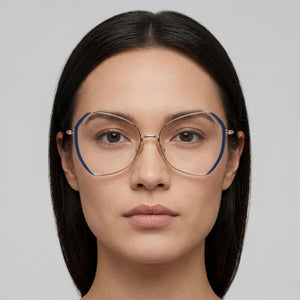 Marc Jacobs MJ1081 Gold Blue Eyeglasses Women — lifestyle wear, long study sessions