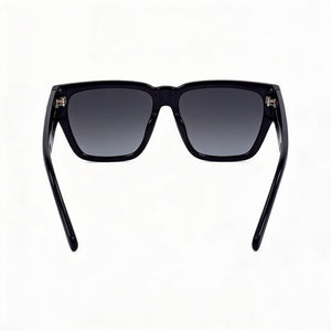 Marc Jacobs Modern Rectangle Sunglasses Women — side view, Non-Polarized Black Grey lens