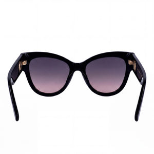 Marc Jacobs Signature Cat Eye Sunglasses for Women — interior view, Clear Demo Lenses lens detail