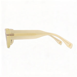 Marc Jacobs Shield Sunglasses Women — side view, Non-Polarized Yellow lens
