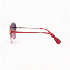 Max & Co. Rectangle Sunglasses Women — side view, Non-Polarized Gradient Smoke lens
