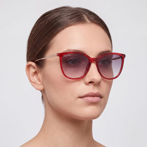 Max & Co. MO0078 Cat Eye Sunglasses for Women — interior view, Non-Polarized lens detail