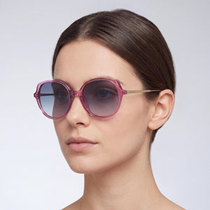 Max & Co. MO0088 Oval Sunglasses for Women — interior view, Non-Polarized lens detail