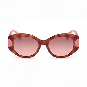 Max & Co. Mo0108 Oval Sunglasses for Women — front view, Pink frame