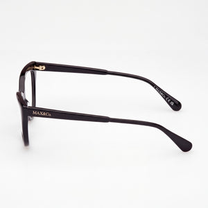 Max & Co. Mo5131 Cat Eye Eyeglasses Women — side view, Black Plastic temples