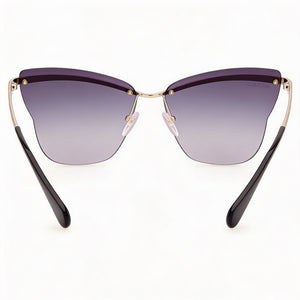Max & Co. Modern Rectangle Sunglasses for Women — interior view, Non-Polarized lens detail