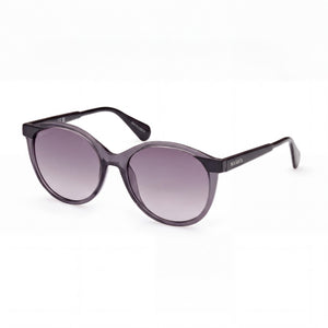 Max & Co. Modern Gray Round Sunglasses for Women, Grey lens