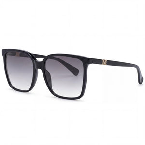 MaxMara Casual Black Square Sunglasses for Women, Gradient Smoke lens