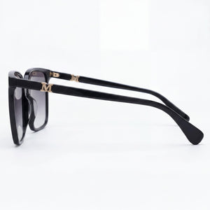 MaxMara Casual Square Sunglasses Women — side view, Non-Polarized Gradient Smoke lens