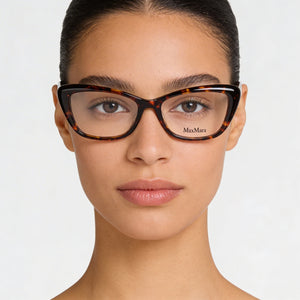 MaxMara Casual Cat Eye Eyeglasses for Women — interior view, Plastic demo lenses