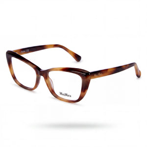 MaxMara Havana Rectangle Eyeglasses for Women, Plastic frame