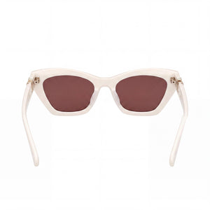 MaxMara MM0057 Cat Eye Sunglasses Women — side view, white lens