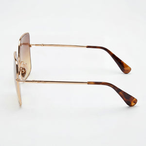 MaxMara MM0062-H Square Sunglasses Women — side view, Non-Polarized Gradient Brown lens