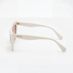 MaxMara MM0063 Cat Eye Sunglasses Women — side view, Brown lens