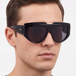 MaxMara Mm0083 Shield Sunglasses for Men — interior view, Non-Polarized lens detail