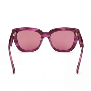 MaxMara Mm0090 Cat Eye Sunglasses Women — side view, Non-Polarized Violet lens