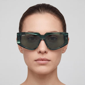 MaxMara Mm0125 Rectangle Sunglasses for Women — interior view, Non-Polarized lens detail