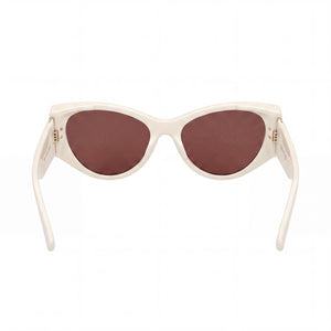 MaxMara Mm0132 Rectangle Sunglasses Unisex — interior view, Demo lens detail