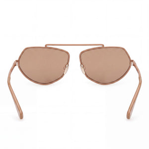 MaxMara MM0165 Aviator Sunglasses Women — side view, Non-Polarized Brown lens