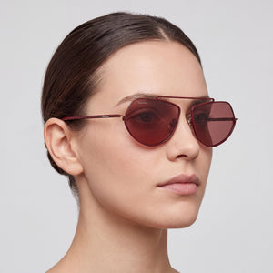 MaxMara MM0165 Red Sunglasses Women — lifestyle wear, holiday photos and sightseeing days