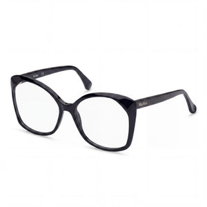 MaxMara MM5029 Black Rectangle Eyeglasses Unisex, Plastic frame