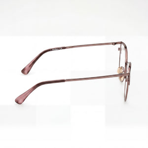 MaxMara MM5104 Cat Eye Eyeglasses Women — side view, Gold Metal temples