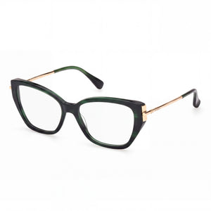 MaxMara MM5117 Dark Green Striped Cat Eye Eyeglasses for Men, Plastic frame