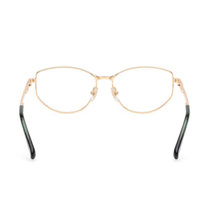 MaxMara Mm5153 Rectangle Eyeglasses Women — side view, Gold Metal temples