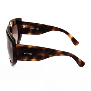 MaxMara Shield Sunglasses Women — side view, Non-Polarized Brown lens