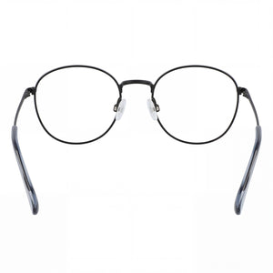McAllister Mc4500 Round Eyeglasses Men — side view, Black Metal temples