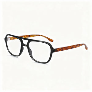 McAllister Mc4534 Black Rectangle Eyeglasses for Men, Metal frame