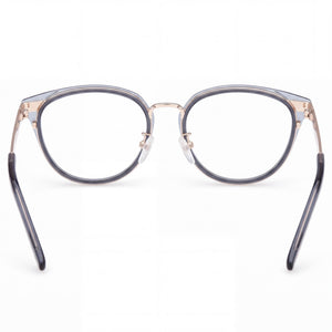 MCM Mw5020-h Rectangle Eyeglasses Women — side view, Shiny Blue temples