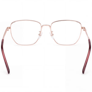 MCM MW5021-H Round Eyeglasses Unisex — side view, Shiny Rose Gold Metal temples
