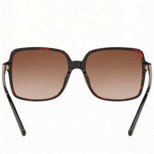 Michael Kors MK2098U Square Eyeglasses Women — side view, Havana Plastic temples