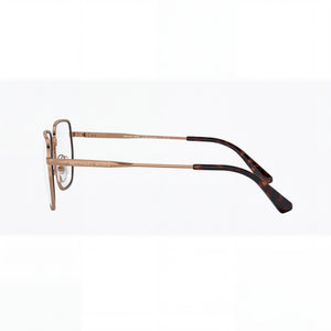 Michael Kors MK3080 Square Eyeglasses Women — side view, Shiny Gold Metal temples