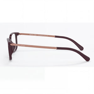 Michael Kors MK4060U Rectangle Eyeglasses Women — side view, Brown Plastic temples