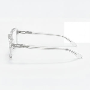 Michael Kors Mk4130 Yellowstone Rectangle Eyeglasses Women — side view, Clear Plastic temples