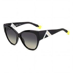 M Missoni Black Cat Eye Sunglasses for Men, Grey Brown Doubleshade lens