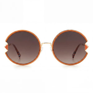 Missoni Classic Round Sunglasses for Women — front view, Stainless Steel frame