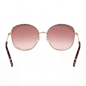 Missoni Round Sunglasses Women — side view, Non-Polarized Palladium Gold lens