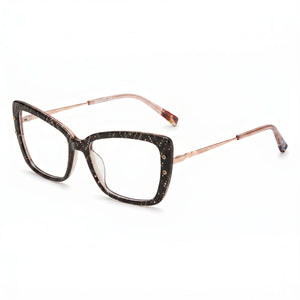 Missoni MIS 0028 Black Cat Eye Eyeglasses for Women, Polyamide frame